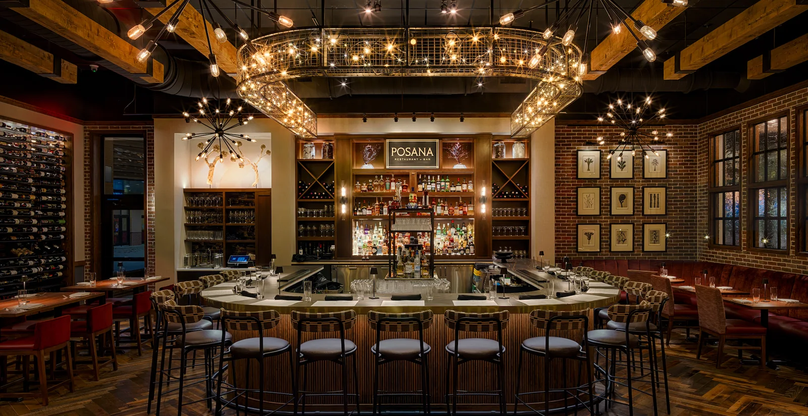 The oval bar at Posana as it was built
