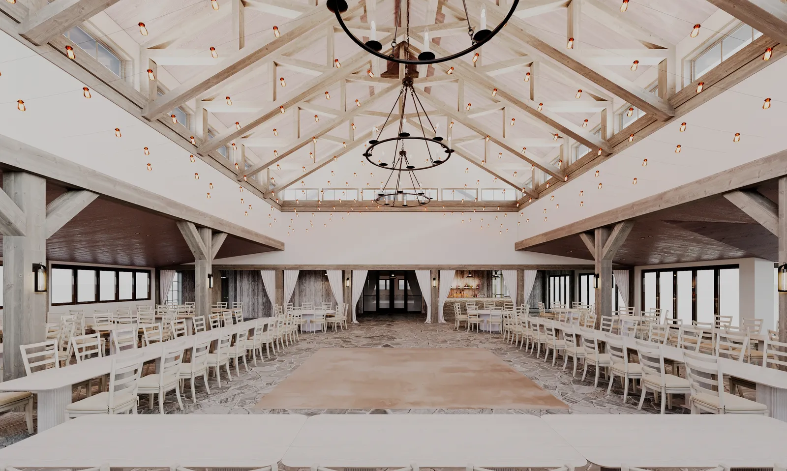 The empty hall before styling